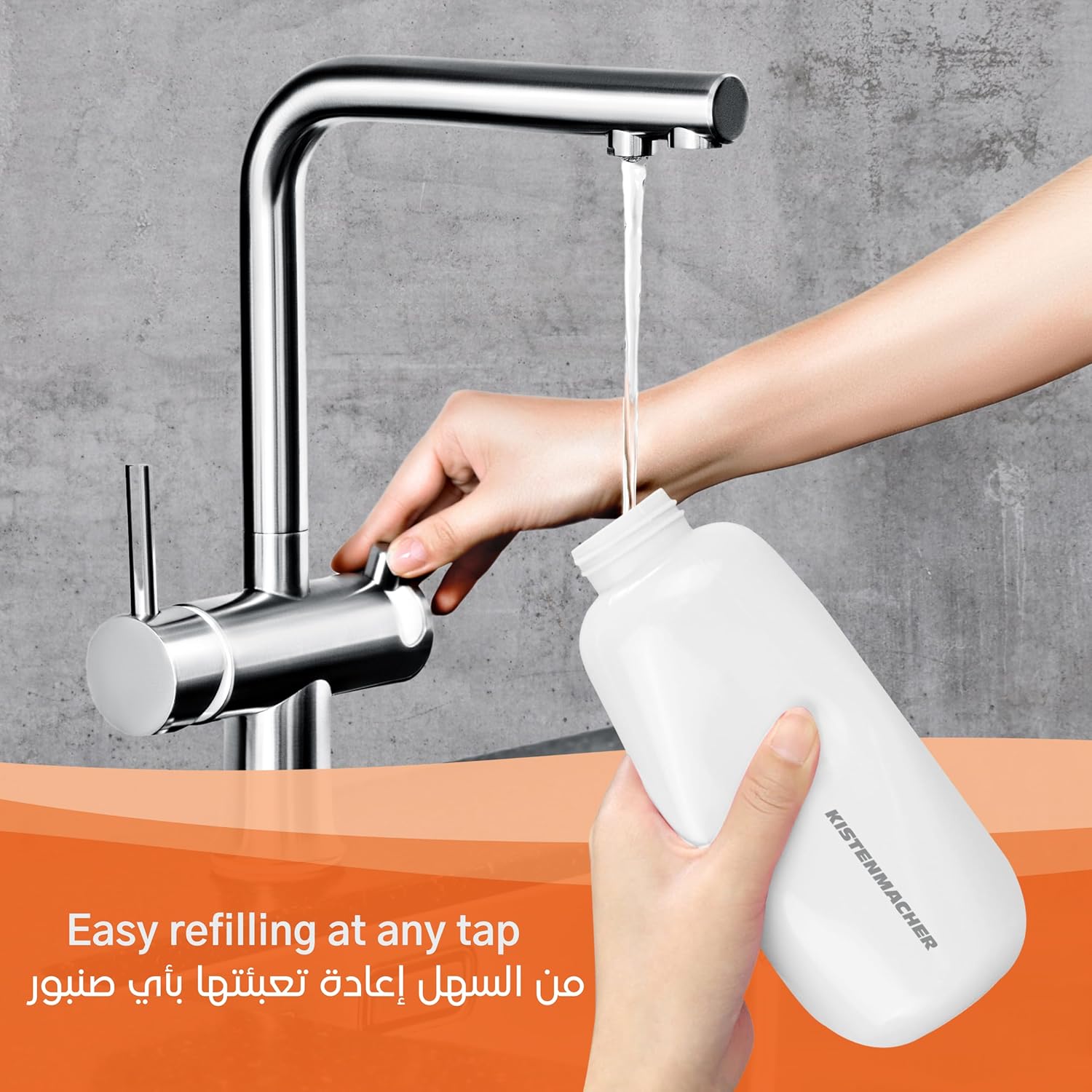 KISTENMACHER TRAVEDELITY, Portable Bidet Sprayer, white, for outdoor, camping trips or traveling