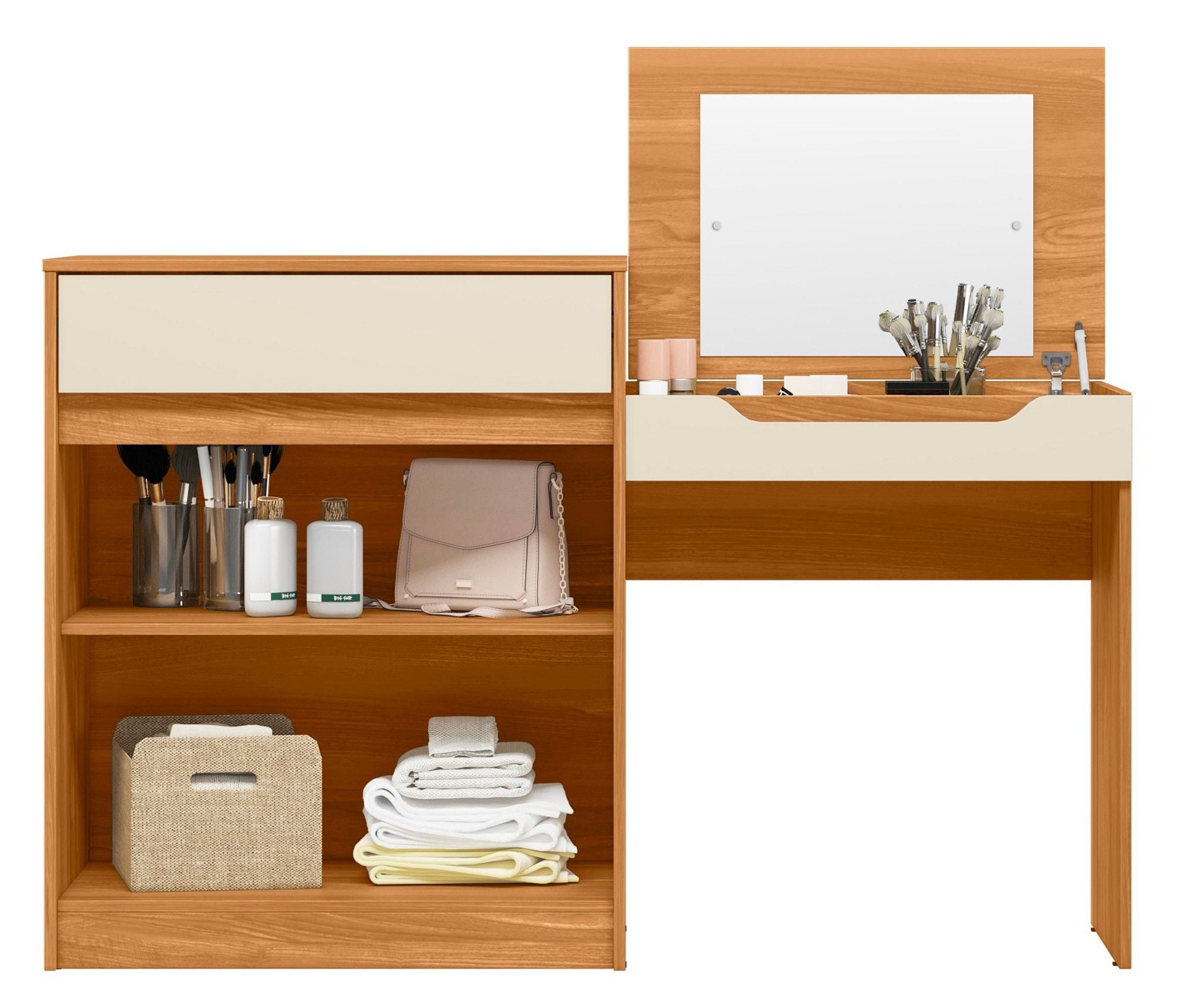Trend Dresser with Drop-down Mirror