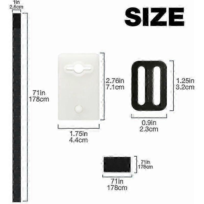 8-Pack Pool Cover Retaining Straps With Clips for Tarpaulins
