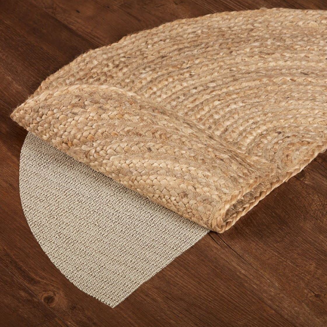 AIESY®  D Shape Handwoven Jute Rug Reversible Rug for Bedroom