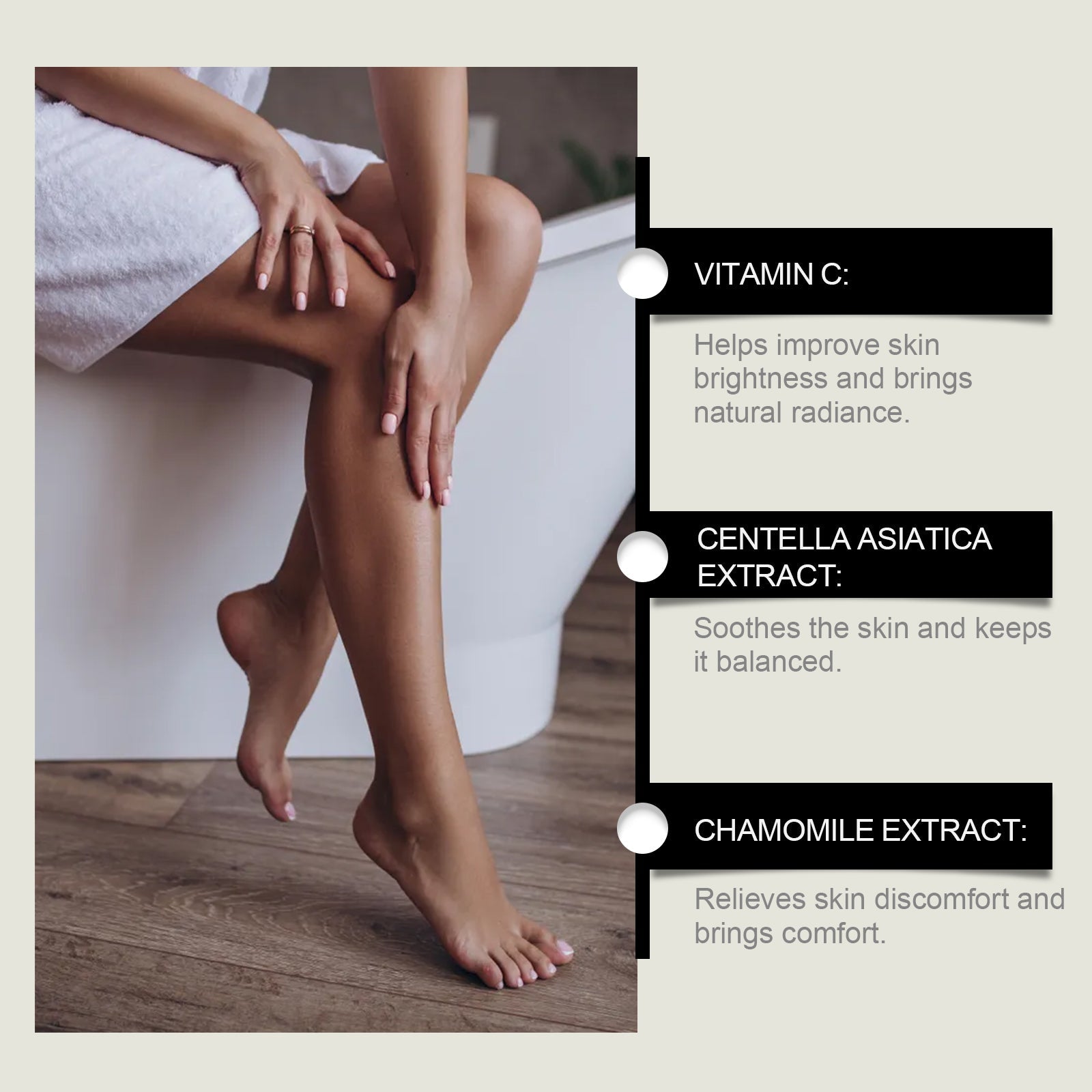 Body Care Moisturizing Cream, Hydrates, Softens, Brightens, Non-Sticky, Skin Glow ,30g