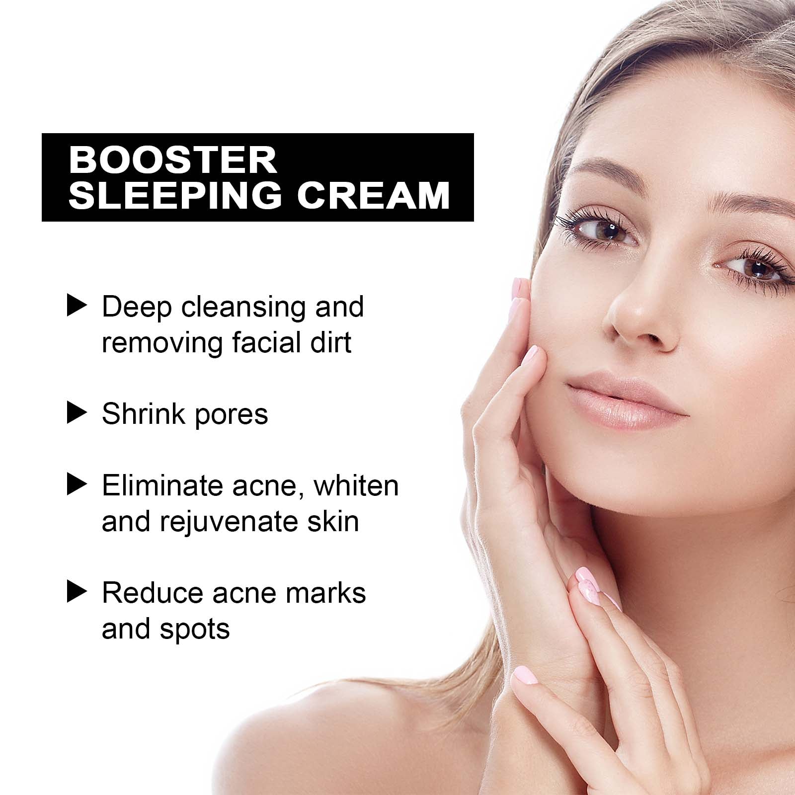 Deep Hydrating Sleeping Mask for Acne-Prone Skin, Brightening, Pore Refining, Overnight Repair ,30g