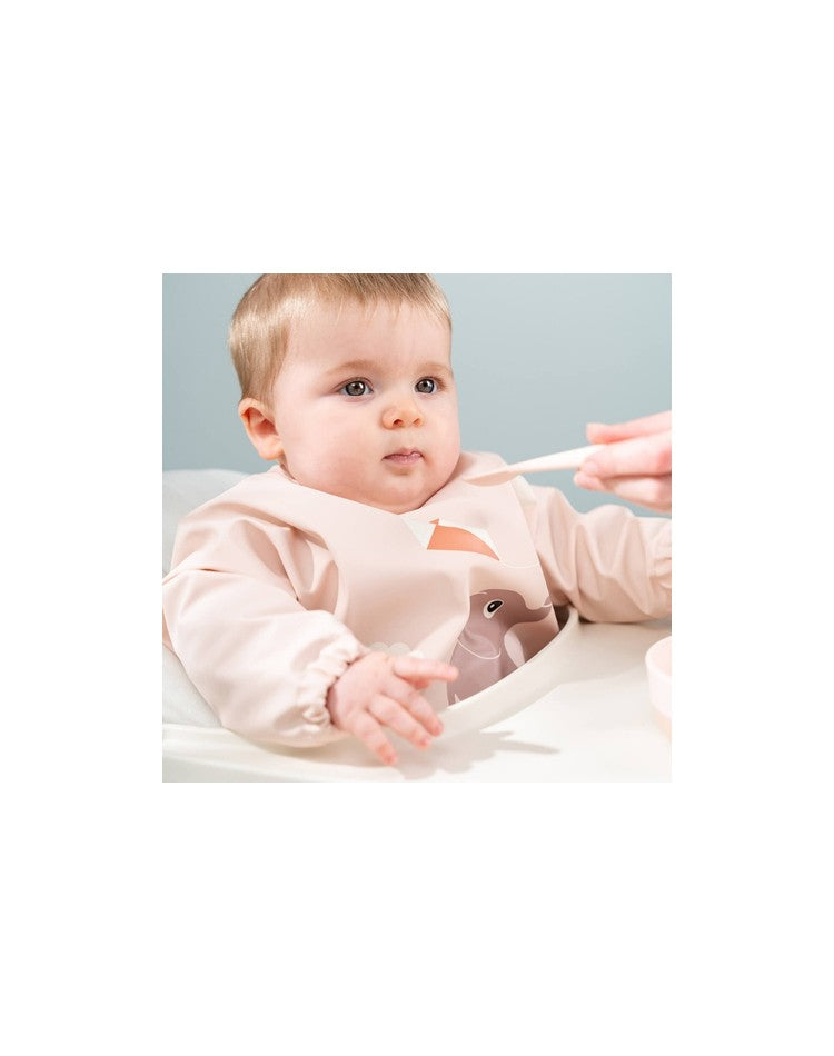 Done By Deer Sleeved Pocket Bib Playground Powder
