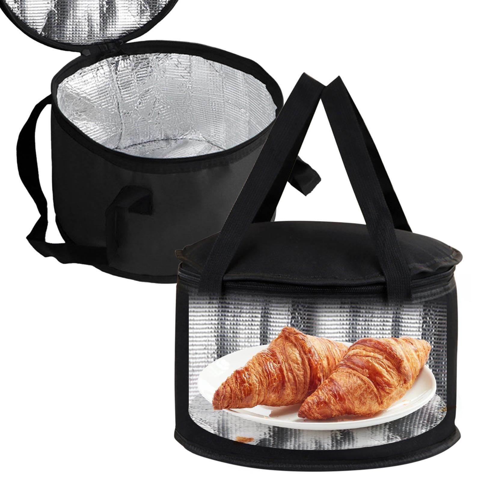 Round Lunch Bags Insulated Thermal Pastry Pie Carrier Reusable Cake Cooler
