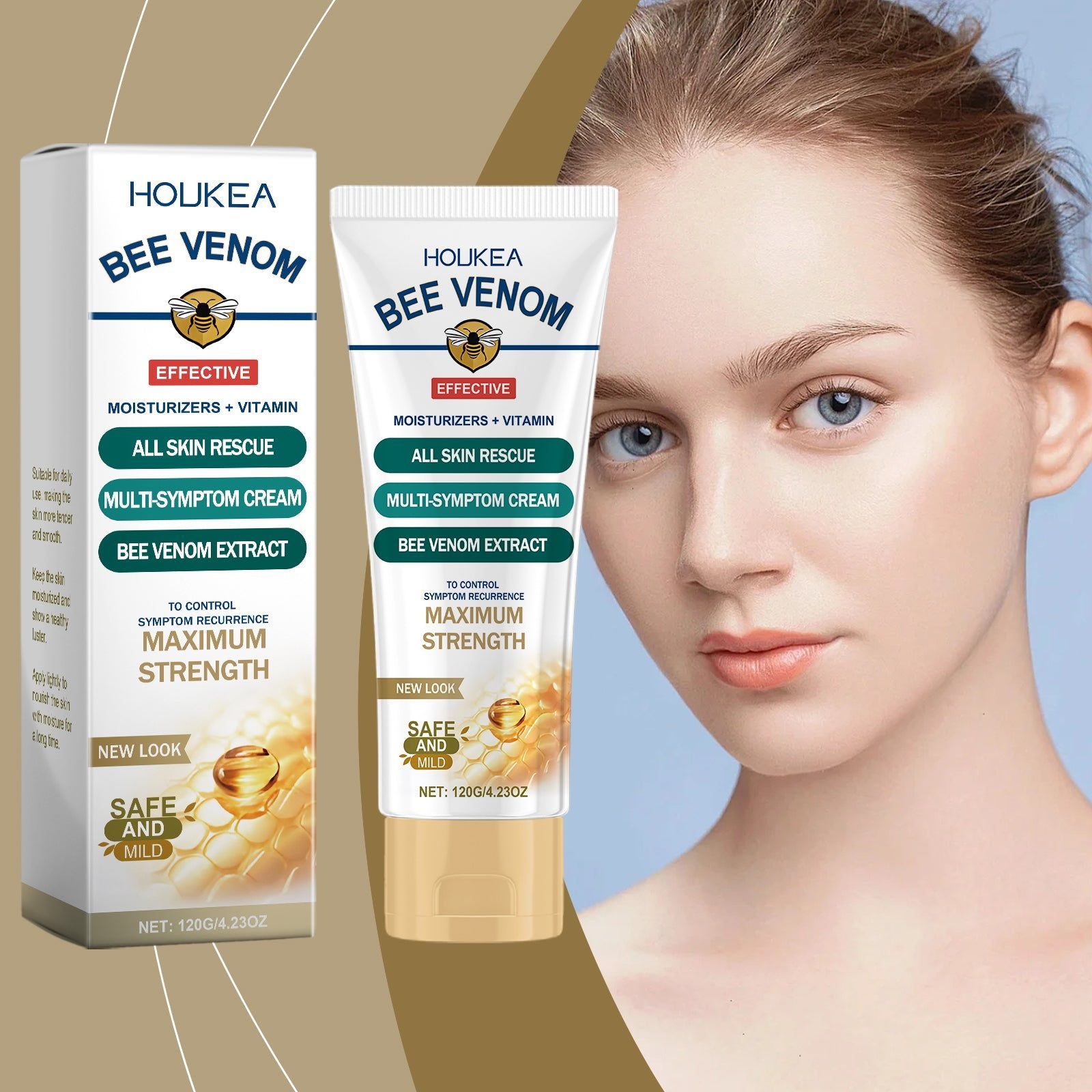 Bee Venom Acne Repair Cream, Deep Moisturizing, Gentle Skin Care, Clear Acne, Nourishing, Smooth Skin ,120g