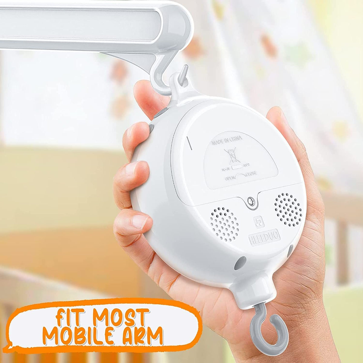 Mobile Crib Hanging Bell Electric Rotating Music Box Baby Bed Toys With 12 Lullabies