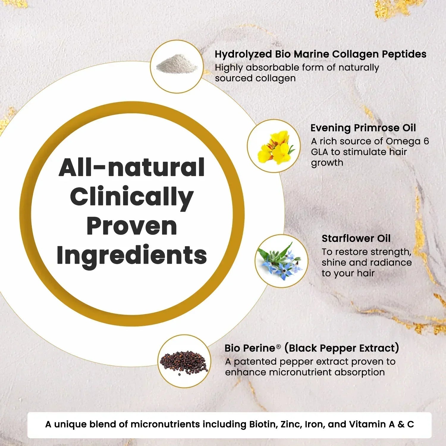 Valeo Marine Collagen and Valeo Hair+ combo