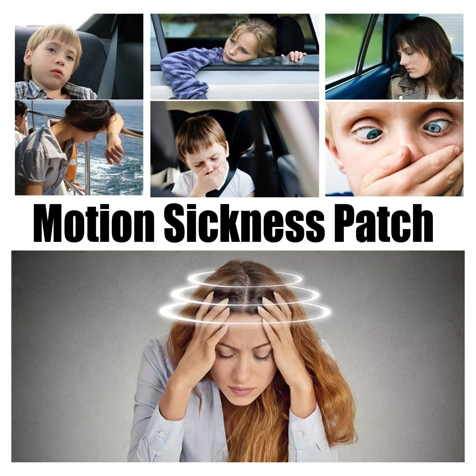 Stay Calm on Travel, Fast-Acting Anti-Motion Sickness Stickers, No Side Effects ,36pcs