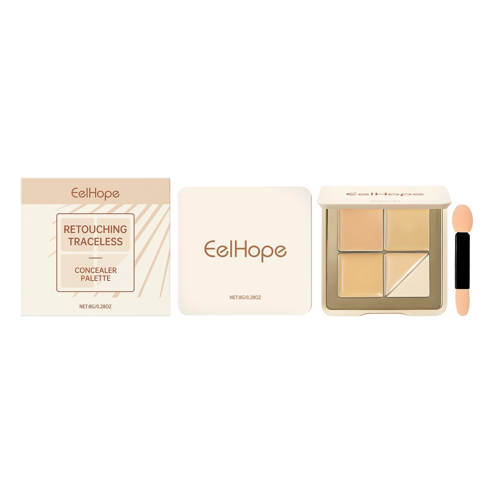 Concealer Palette, Natural Light Cover, Long-lasting, Moisturizing, Flawless Skin ,1set