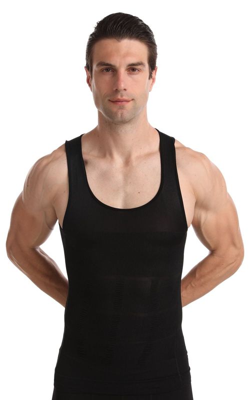 Mens Body Shaping Sweat Sauna Stretch Tummy Control Body Lingerie Tight Shapewear