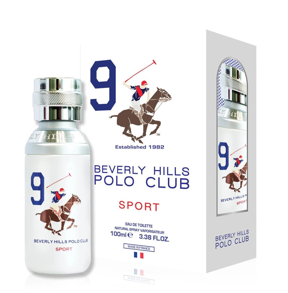 Beverly Hills Polo Club Sport No. 9 Eau de Toilette for Men, 100ml - Makasib Offer