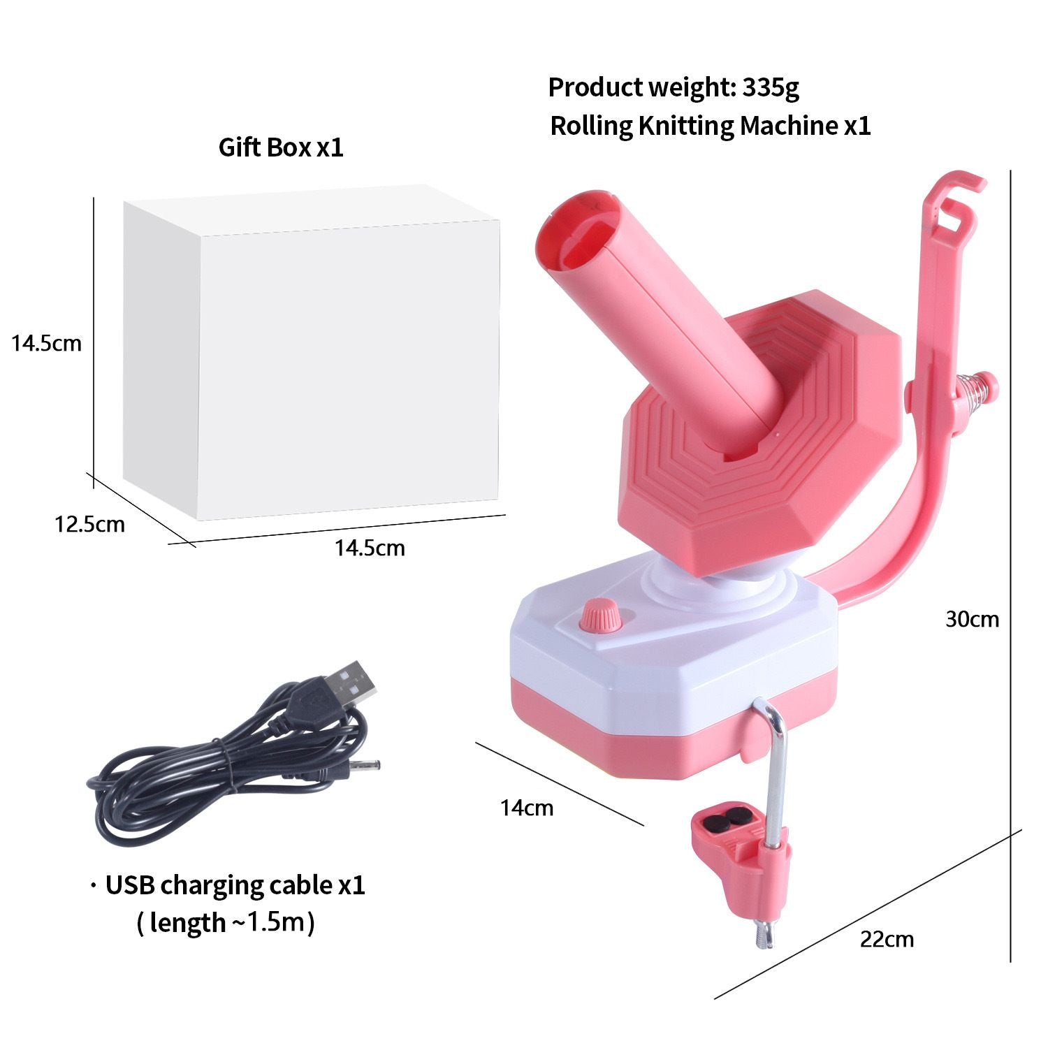 Electric Yarn Winder for Crocheting Large Capacity Yarn Ball Winder for Knitting