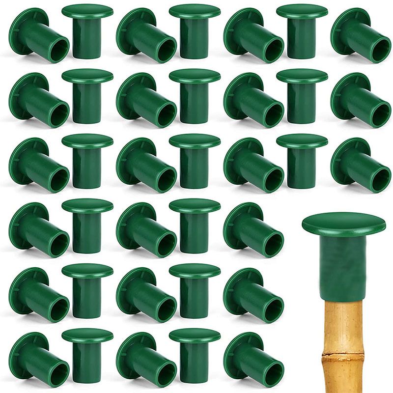 36Pcs Garden Safety Cane Caps Plastic Bamboo Cane Topper Protectors