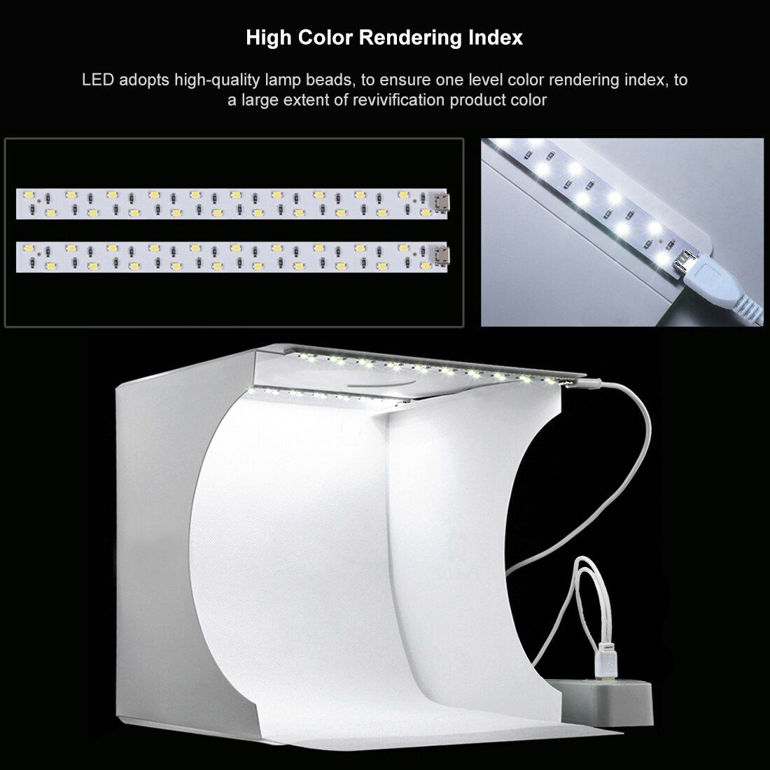 20cm Photo Studio Box Diffuse Soft Box Light Table Photo Light Box Photo Studio
