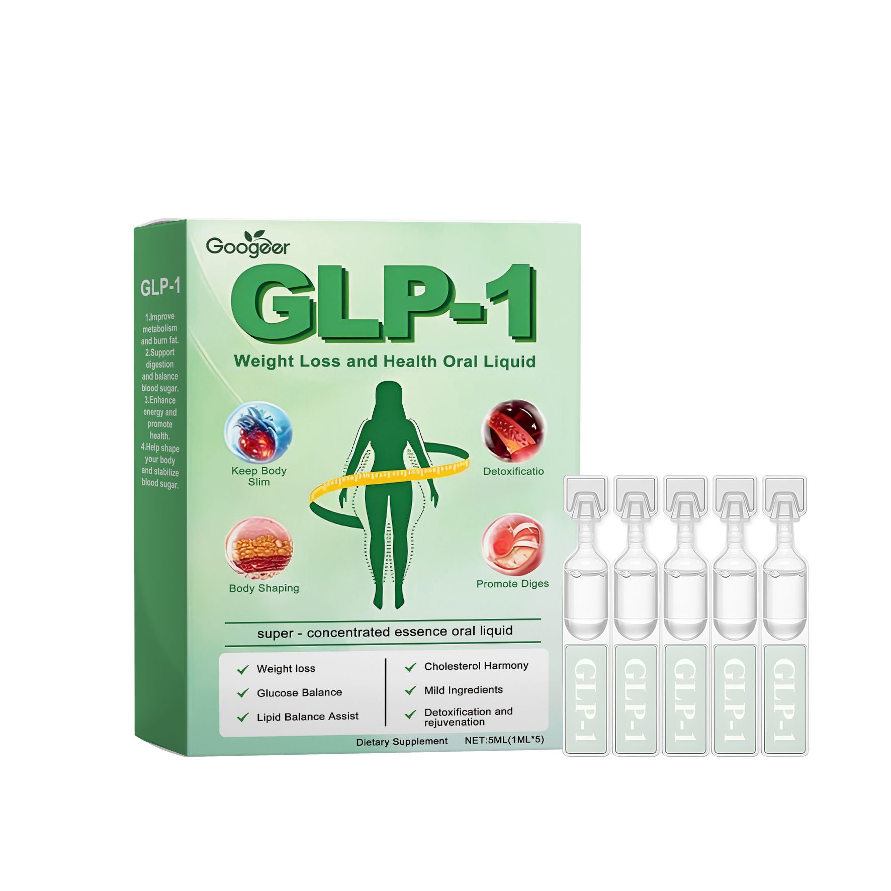 Body Care Weight Loss Oral Liquid, Boost Metabolism, Support Blood Sugar ,1set