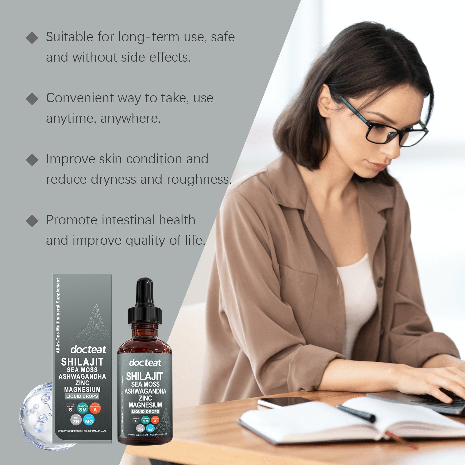 Boost Your Body Care with Xilaizhi Drops, Supports Gut, Skin, Muscles, and Nerve Health ,60ml