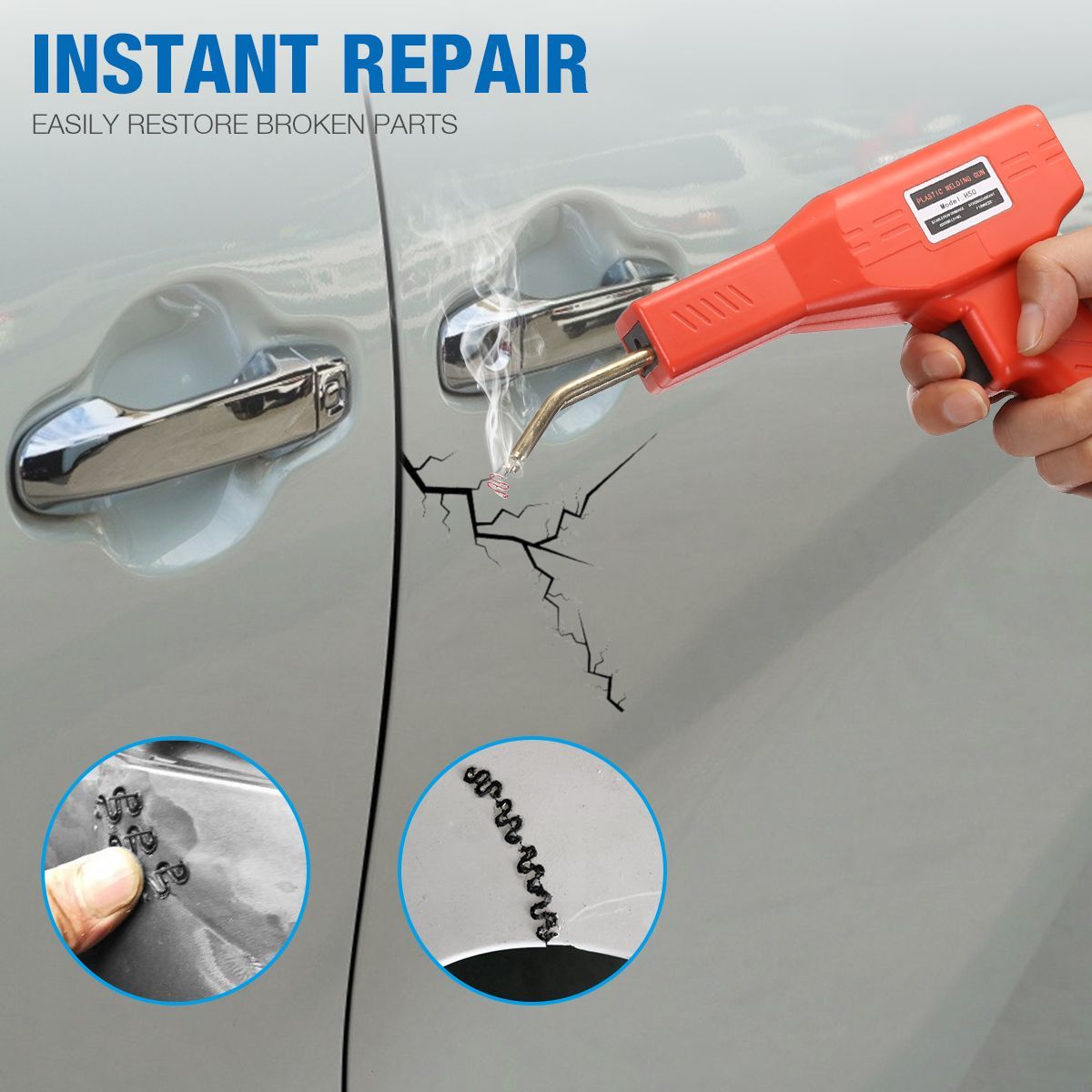 Plastic Welding Machine Car Bumper Repair Kit Hot Stapler Handheld Welder Garage Tools