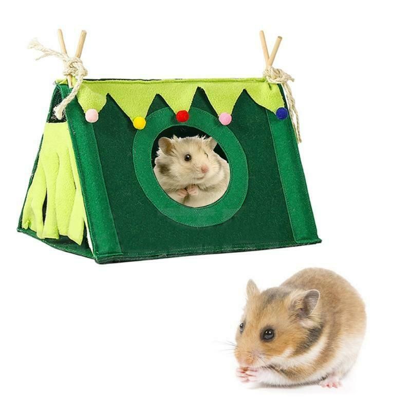 Small Pet Nest Rabbit Felt Tent Hamster Hideout House Guinea Pig Cage Chinchillas Bed Animal Tunnel