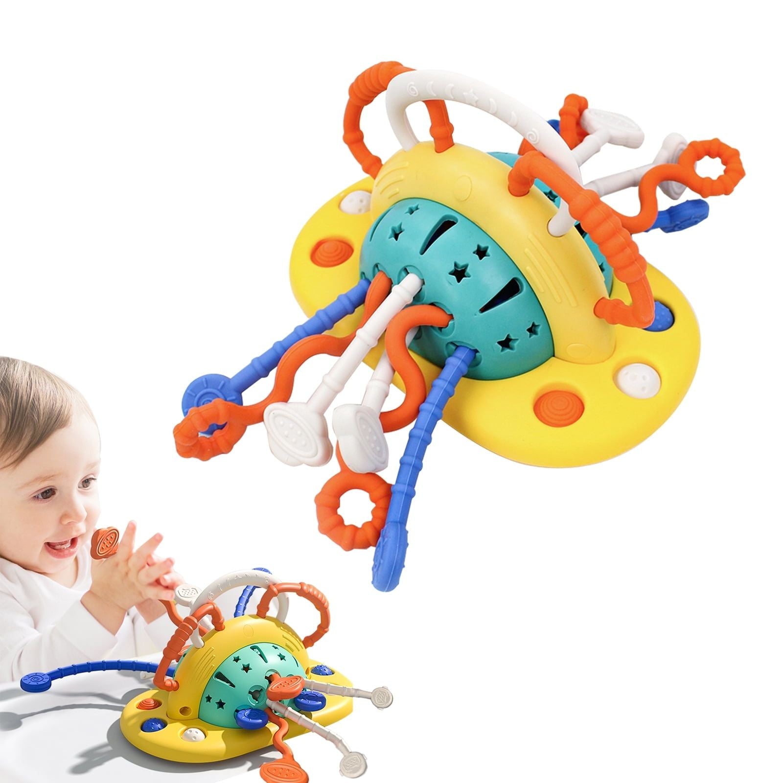 Baby Toys High Chair Toys with Suction Cup Toddler Pull String Montessori Toys for 6 12 Month Child