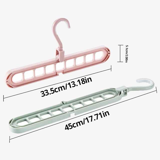 Multifunctional Foldable Hanger Storage Rack - Space-Saving Clothes Organizer for Home & Travel