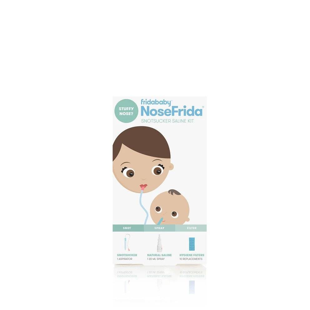 NoseFrida Snotsucker Saline Kit - Complete Baby Nasal Congestion Relief System by Frida Baby
