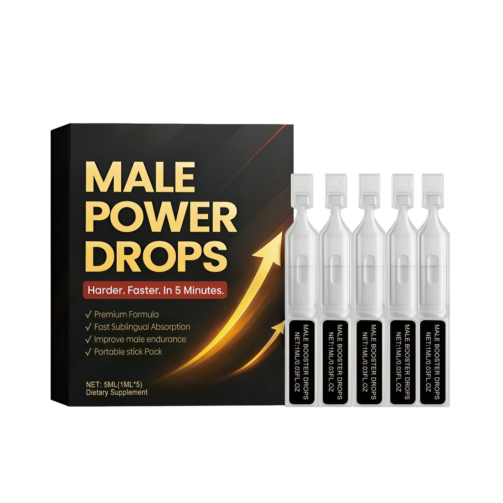 Boost Vitality with Male Body Care Drops, Enhance Energy, Rebuild Strength ,1 set