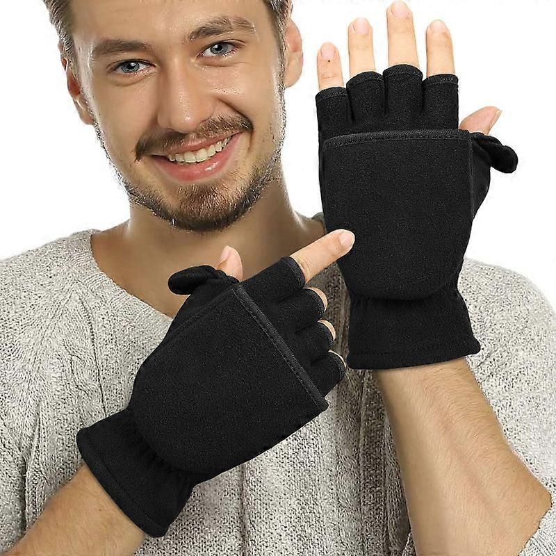 Winter Fingerless Gloves Warm Half Finger Mitten Gloves for Outdoor