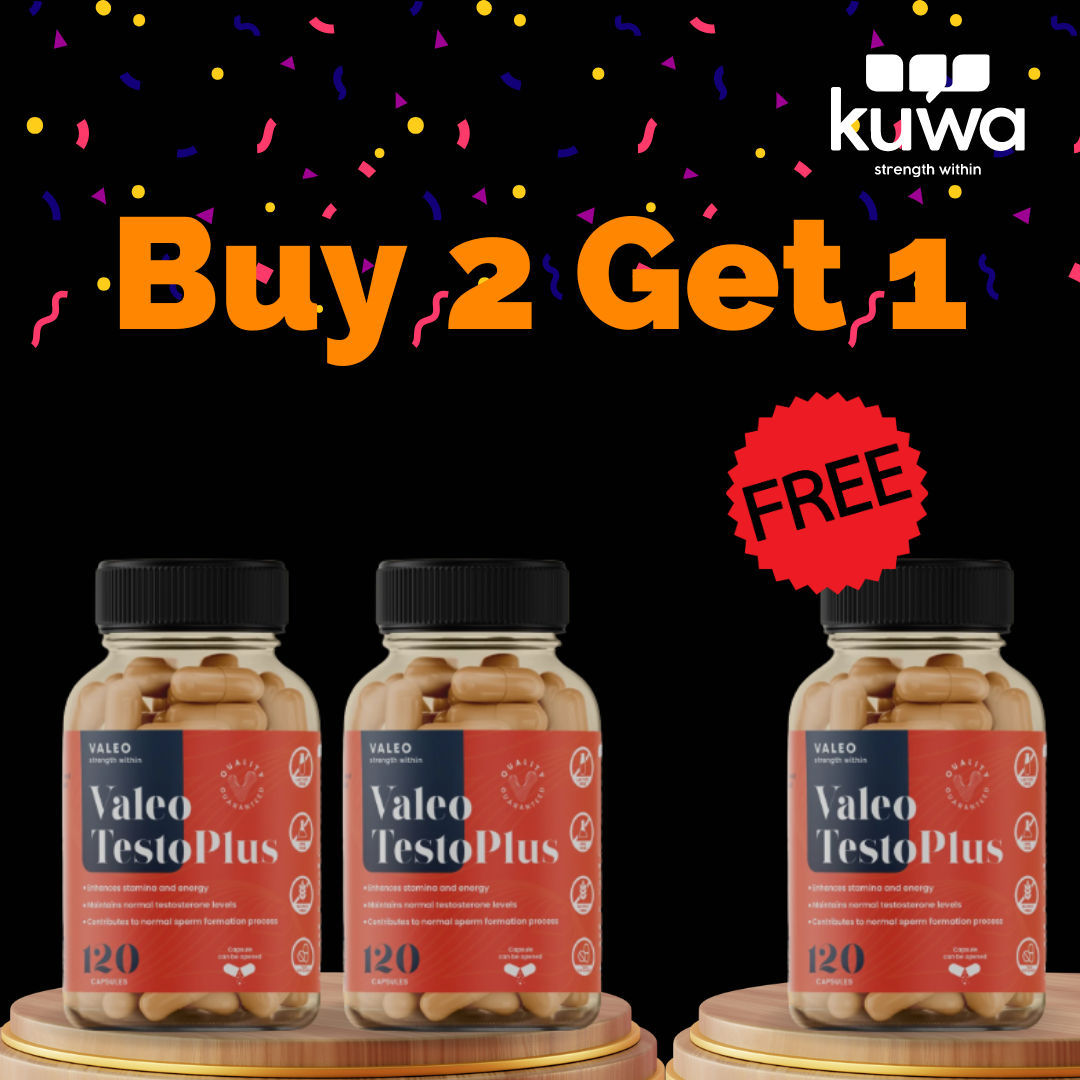 Valeo TestoPlus 120 Capsules, Buy 2 Get 1 Free