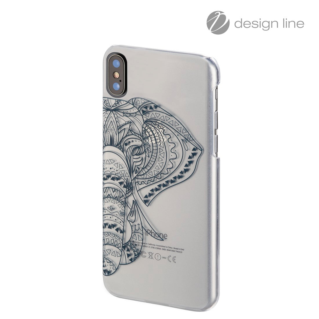 HAMA 181646 "Tantor" Cover for Apple iPhone X, transparent/blue