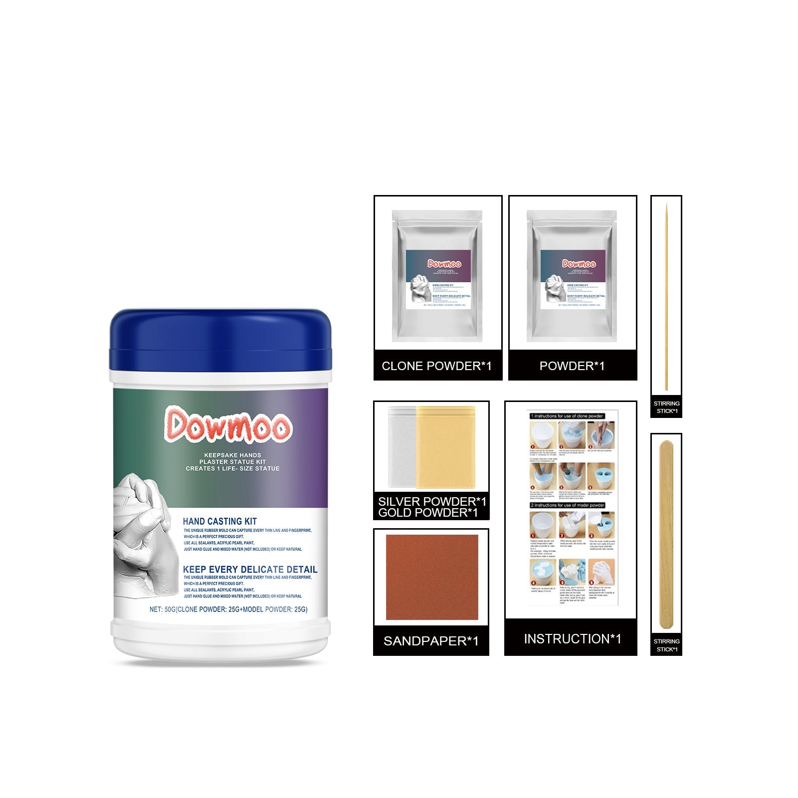 Create Stunning DIY Hand Models, Capture Memories, Perfect Gift, Easy 3D Clone Kit ,1set