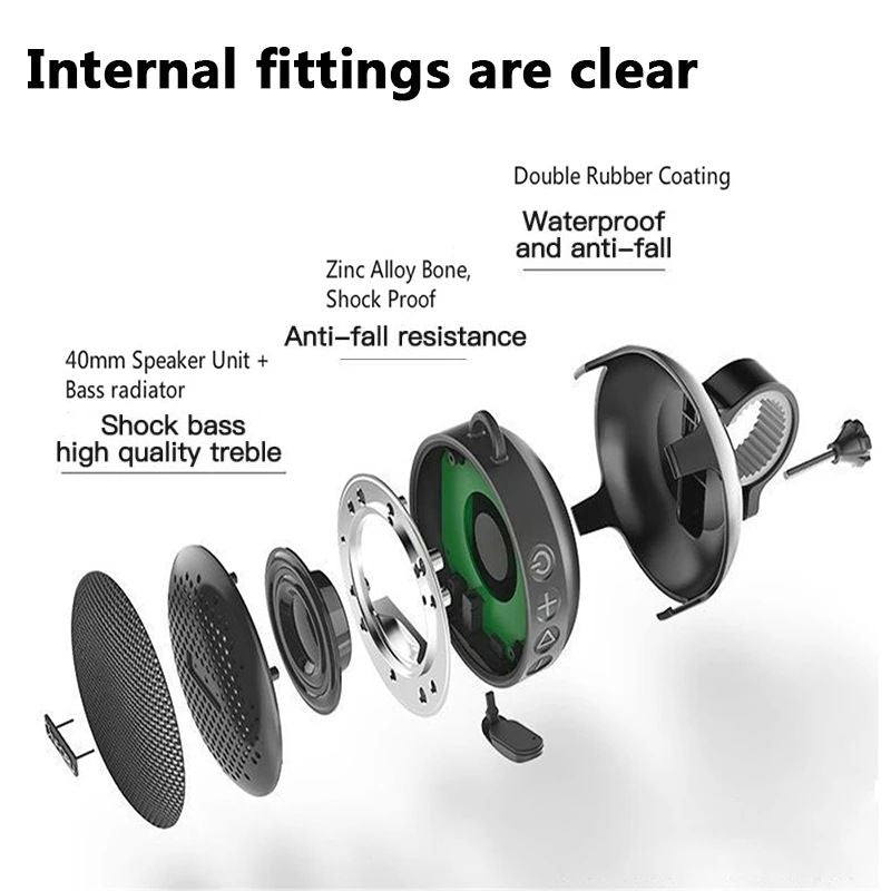Wireless Cycling Speaker Portable Outdoor Bluetooth Bike Subwoofer