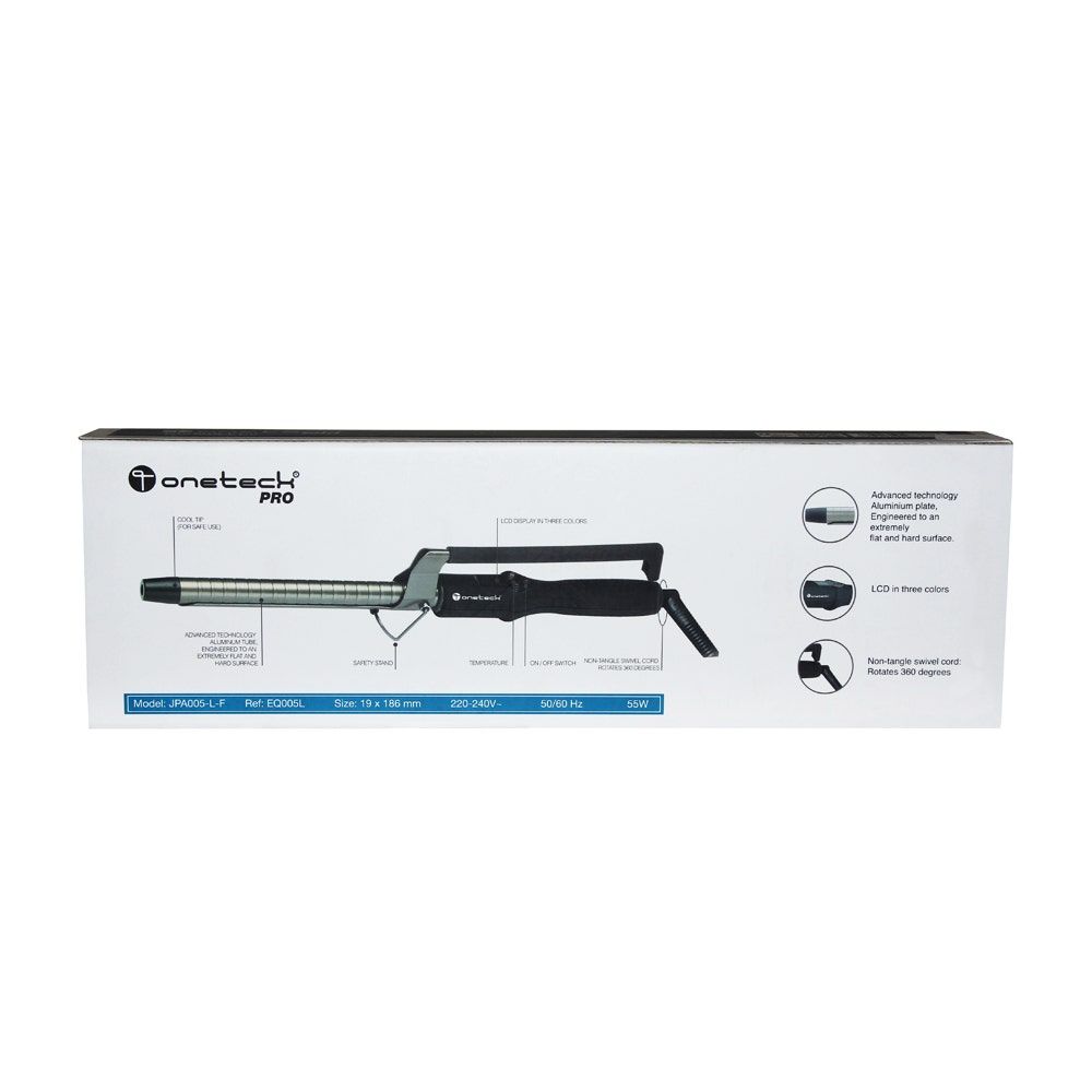 Onetech Curling Iron, Black, 19x186mm, JPA005-L-F