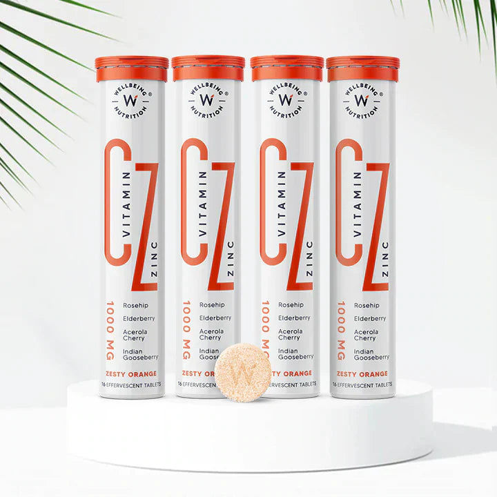 Wellbeing Nutritions ORGANIC VITAMIN C + ZINC, 16 Tablets