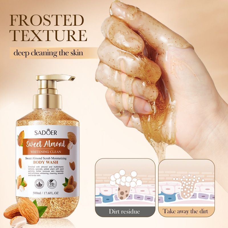 Bright Skin Sweet Almond Whitening Scrub Body Wash -001-SD05342