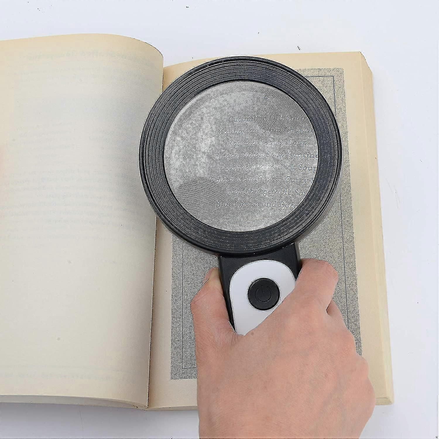 30X Illuminated Magnifying Glass with 18 LED Dual Light Modes - Cold/Warm Light Hands-Free Magnifier for Reading, Crafts & Hobbies