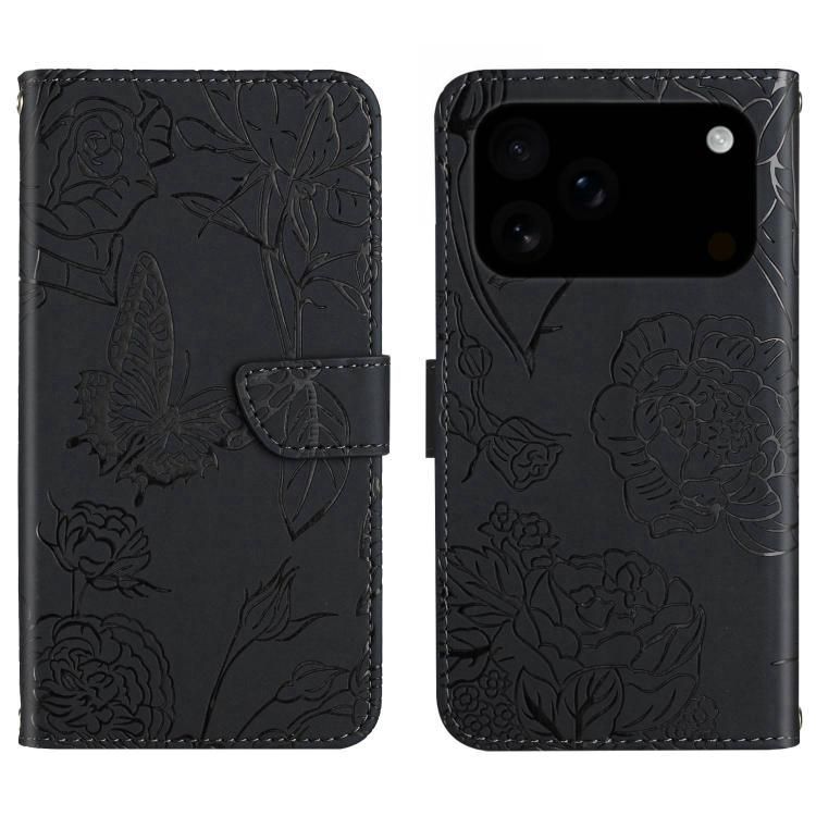 For iPhone 18 Pro Max / iPhone 17 Pro Max Skin Feel Butterfly Embossed Flip Leather Phone Case