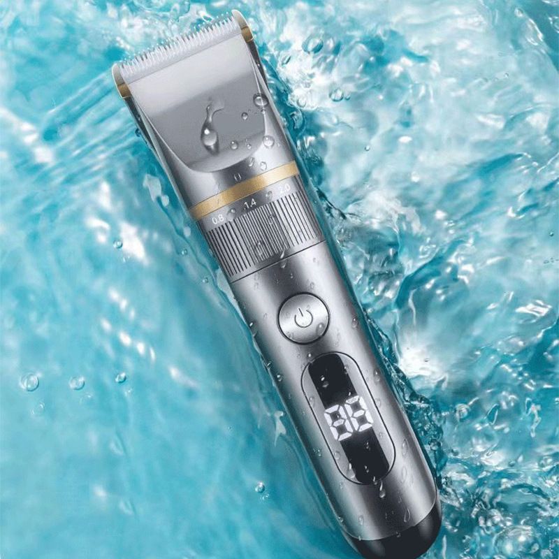 Waterproof Hair Clipper with LED Display