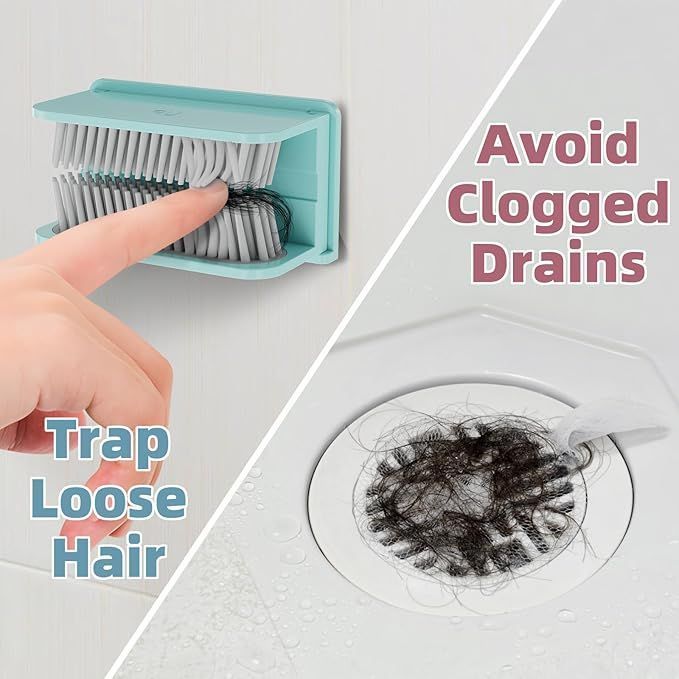 Hair Catcher Hair Trap for Shower Drain Reusable Shower Wall Hair Collector