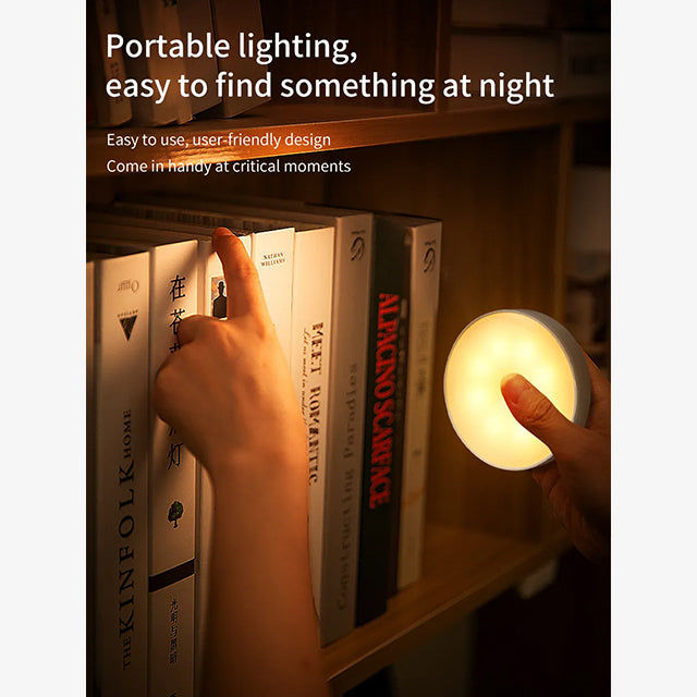 LED Motion Sensor Night Light with 2 Color Modes - USB Rechargeable Indoor Lighting for Home, Bedroom, Hallway