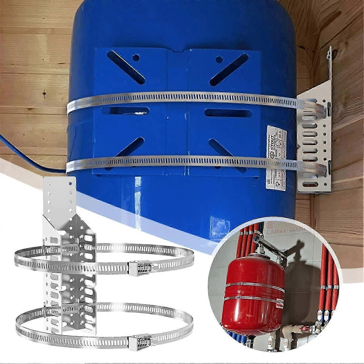 Expansion Tank Mounting Bracket Rustproof Corrosion Resistant Easy To Install Heavy Duty Thermal Expansion Tank Holder
