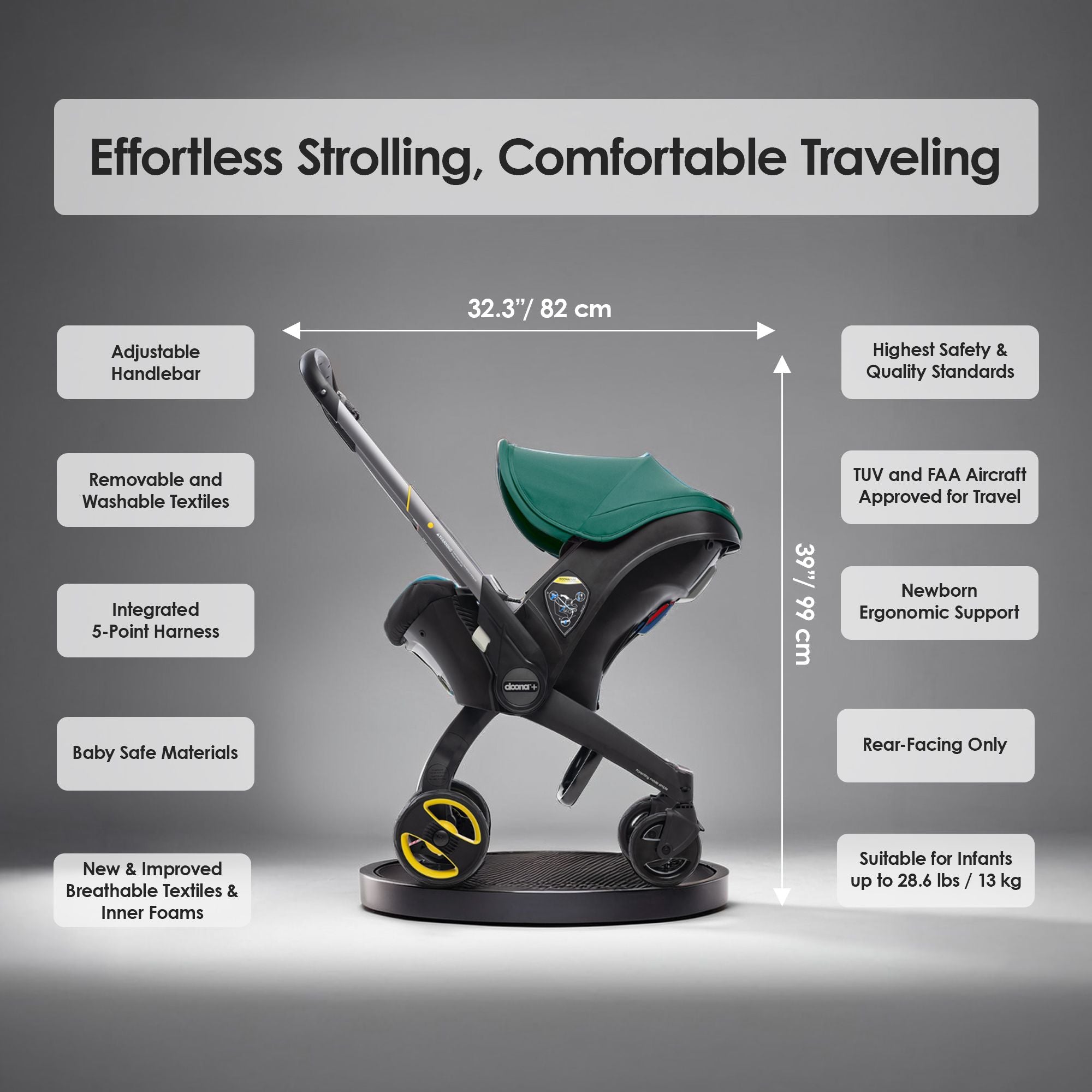 Doona+ Car Seat & Stroller - Racing Green