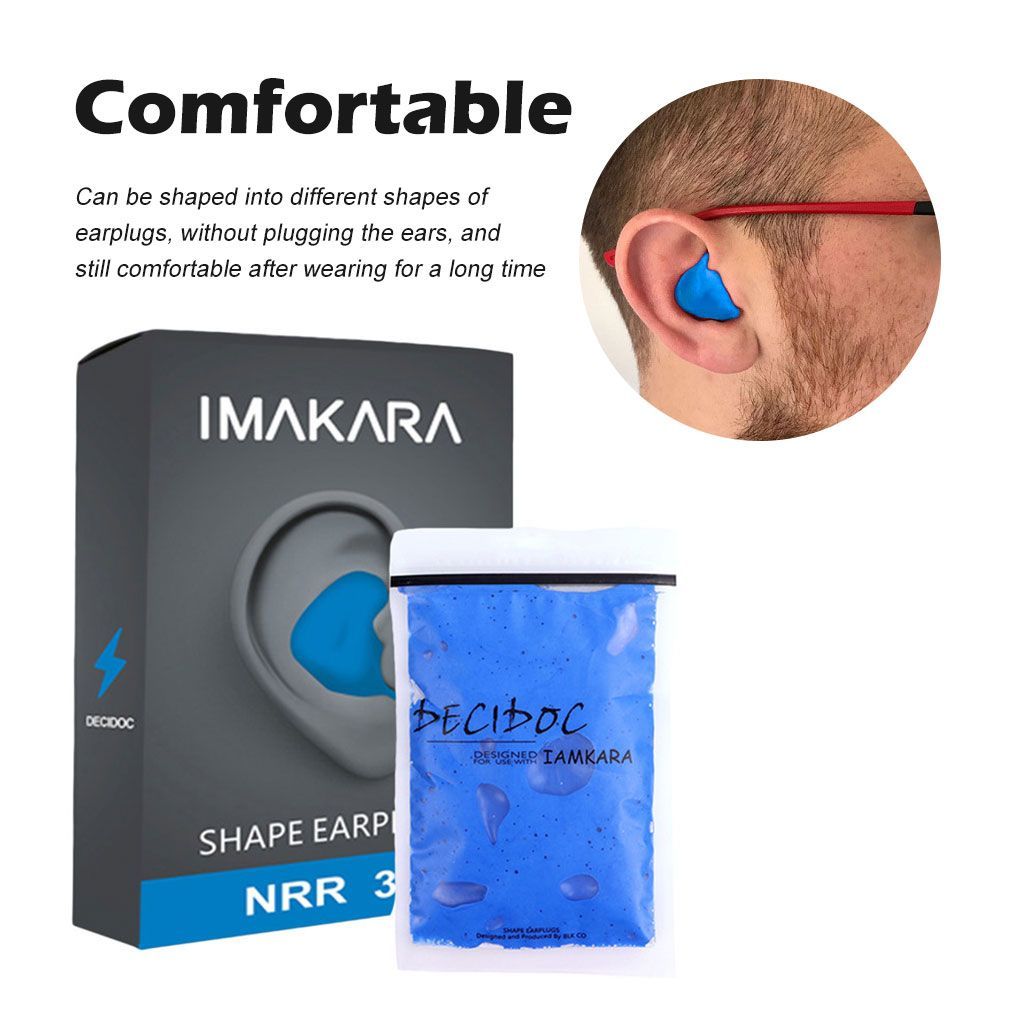 60Pcs Set Shaped Earplug Moldable Anti-Noise Soft Earbud Sleeping Protection
