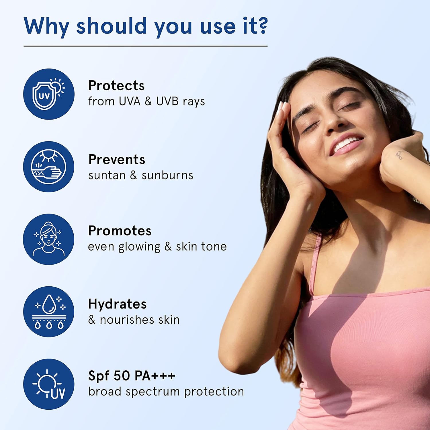 لوشن واقي من الشمس Be Bodywise مع عامل حماية من الشمس SPF 50 PA+++ | يحتوي على 1٪ حمض كوجيك و 0.20٪ نياسيناميد 100 مل