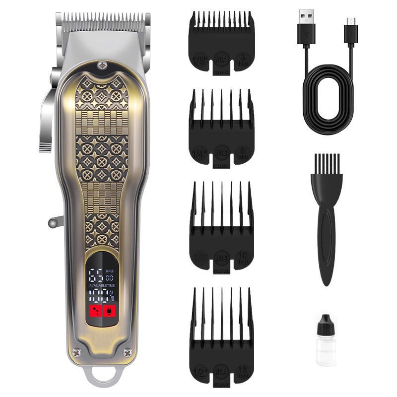 Metal Electric Hair Clipper with LCD Display
