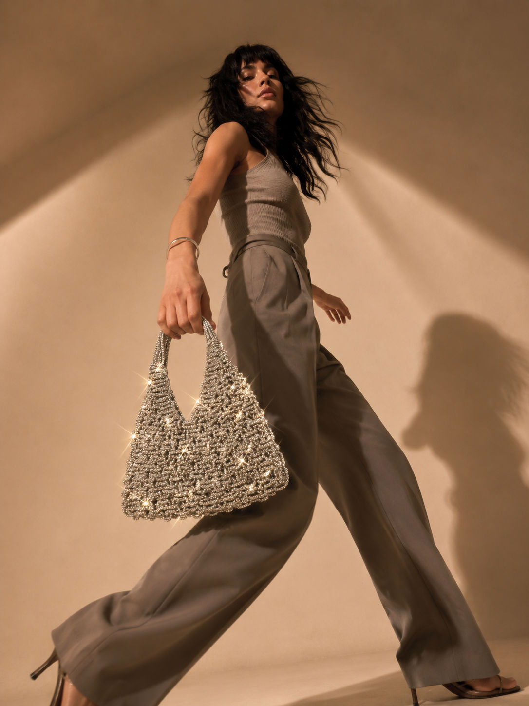 Knots by nada V-Knot Bag - Silver
