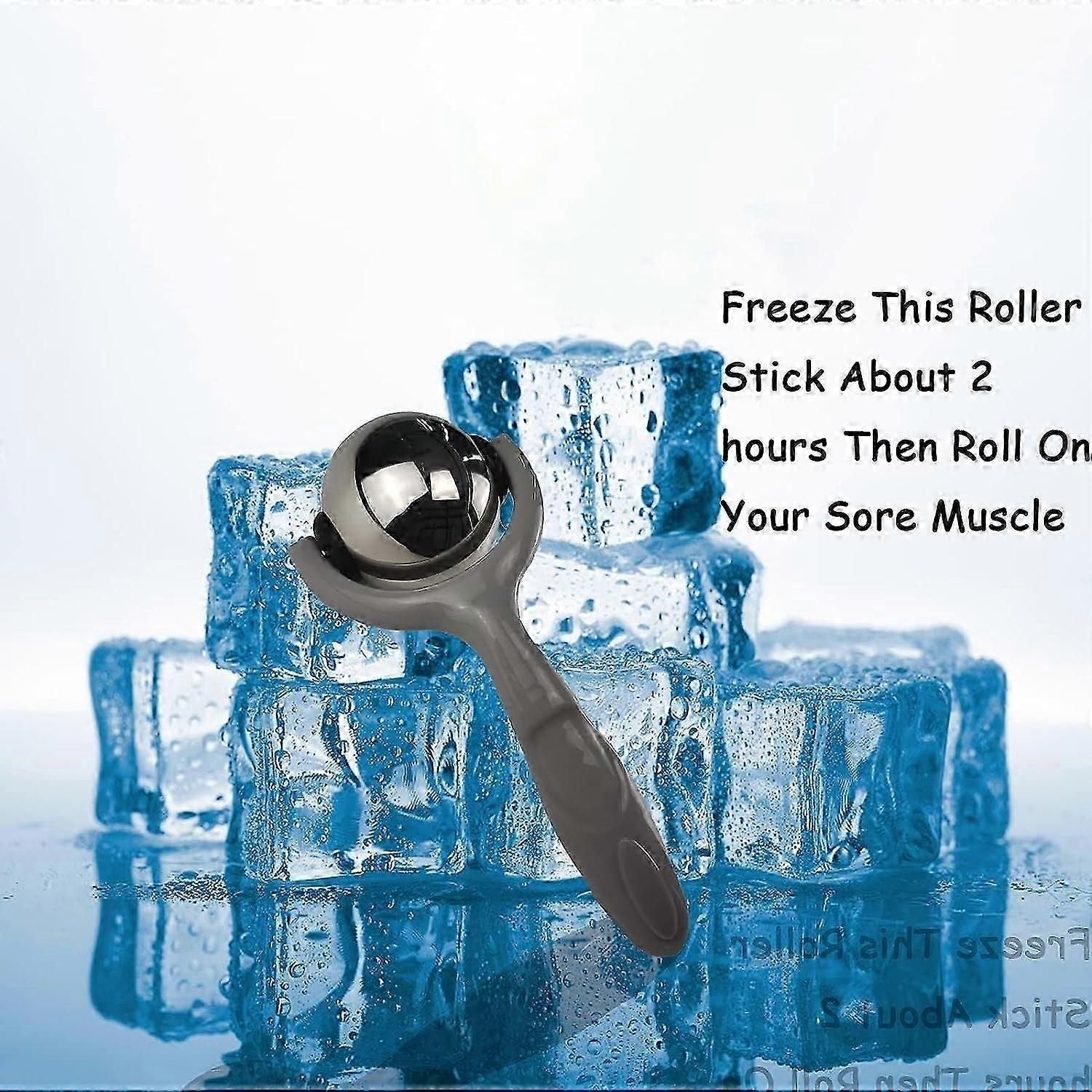 Vinyl Quote Me Roller Massage Ball - Ergonomic Handle Cold Warm Compression Temperature Keeper