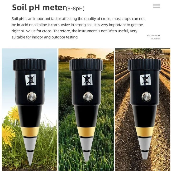 Professional Soil PH tester Hygrometer Portable Metal Electrode Tester Hygrometer
