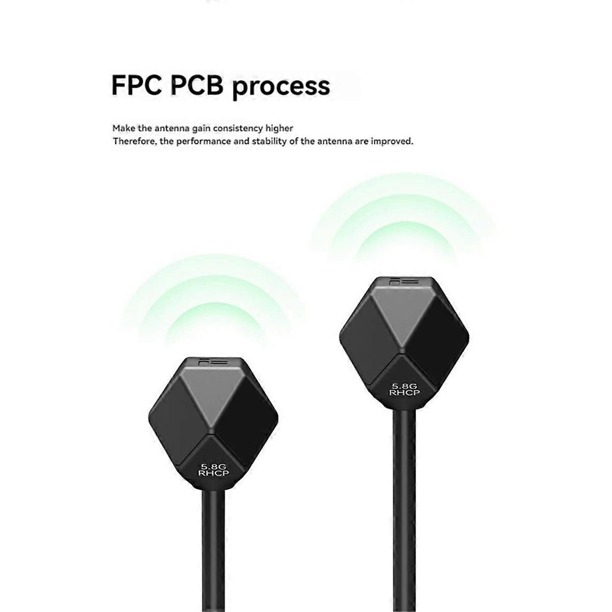 2PCS 5.8GHz FPV Antenna SMA 2.4dBi LHCP/RHCP Antenna 100MM/150MM A