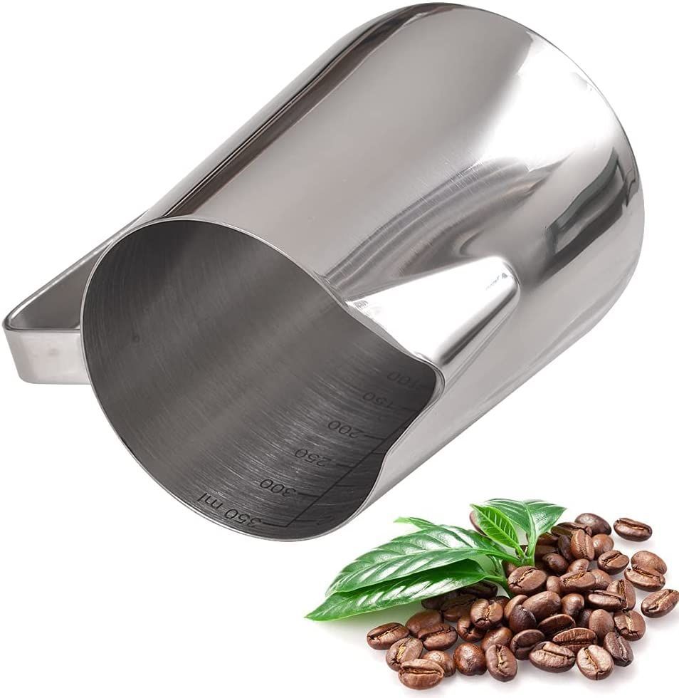 Milk Frothing Jug Espresso Steaming Pitcher Stainless Steel Coffee Foam Cup With Scale