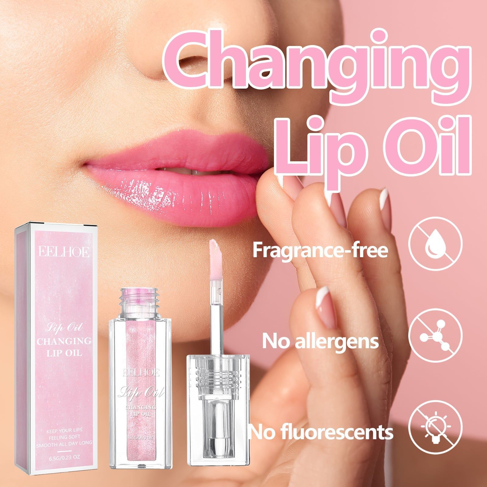Color Changing Lip Balm, Moisturizes, Smooths Fine Lines, Prevents Dry Cracking ,6.5g